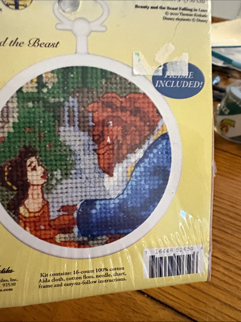 Beauty and the beast cross stitch kit